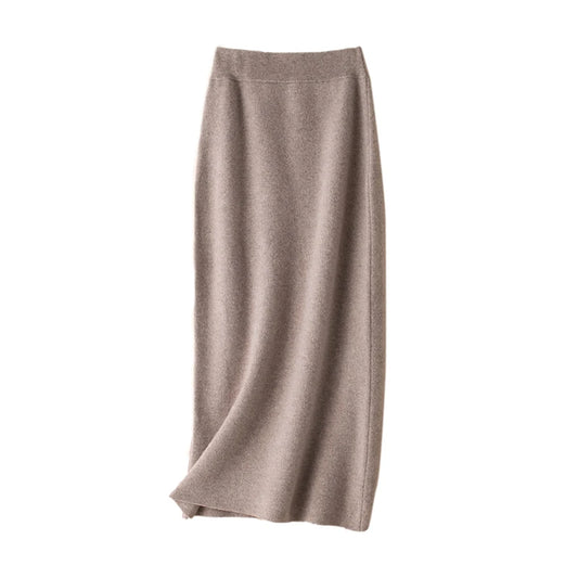 Women's Solid Knit Skirt in Colour Options