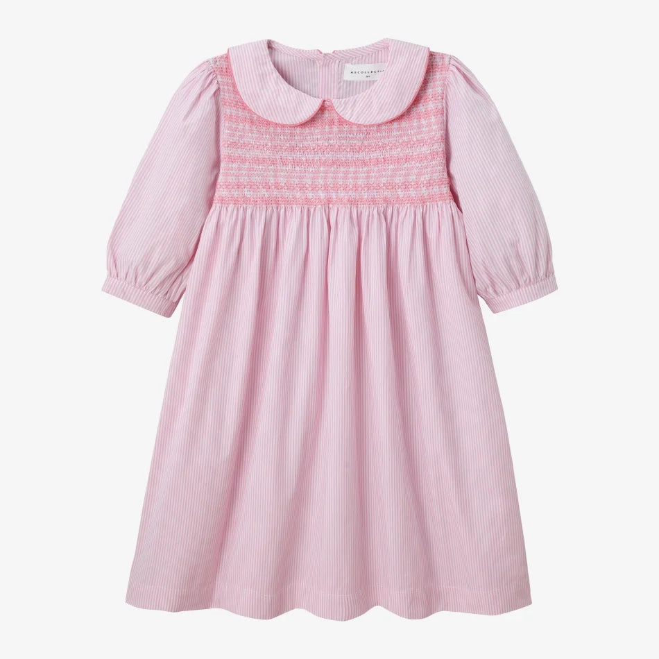 Clearance sale AS SS26 pinstripe blue & pink smocking collection shabbos brother sister family matching 100% cotton clothing