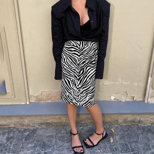 Women's Animal-Pattern Straight Skirt in Options