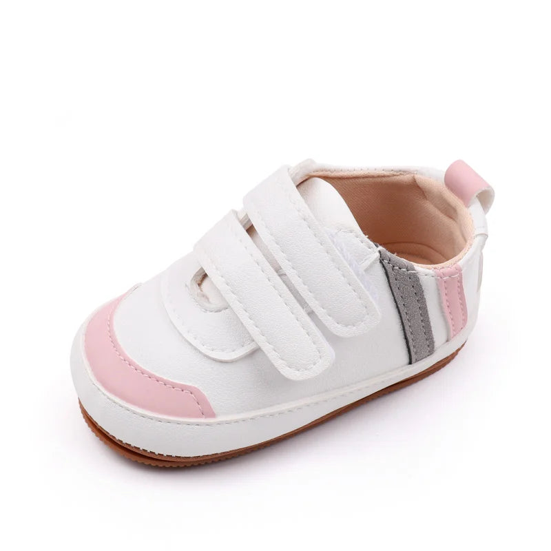 Baby Shoes Soft PU PVC High Quality Anti-slip Sole Newborn Toddler Prewalking Sneaker Spring and Autumn Style 2024 New BXC3223