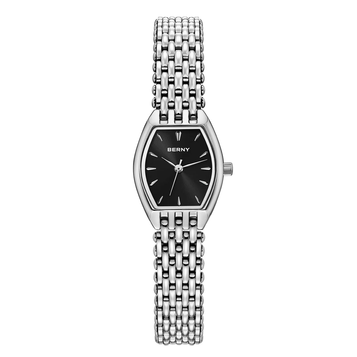 BERNY Watches for Women Slim Elegant Ladies Quartz Watch Casual Stainless Steel Fashion Lightweight Dress Wristwatch