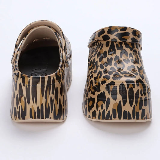 Home Slipper Platform High Heel Wedge Clog Woman charm Sandal Flip Flops Beach Chunky House Cloud Shoe Female Slides Outdoor