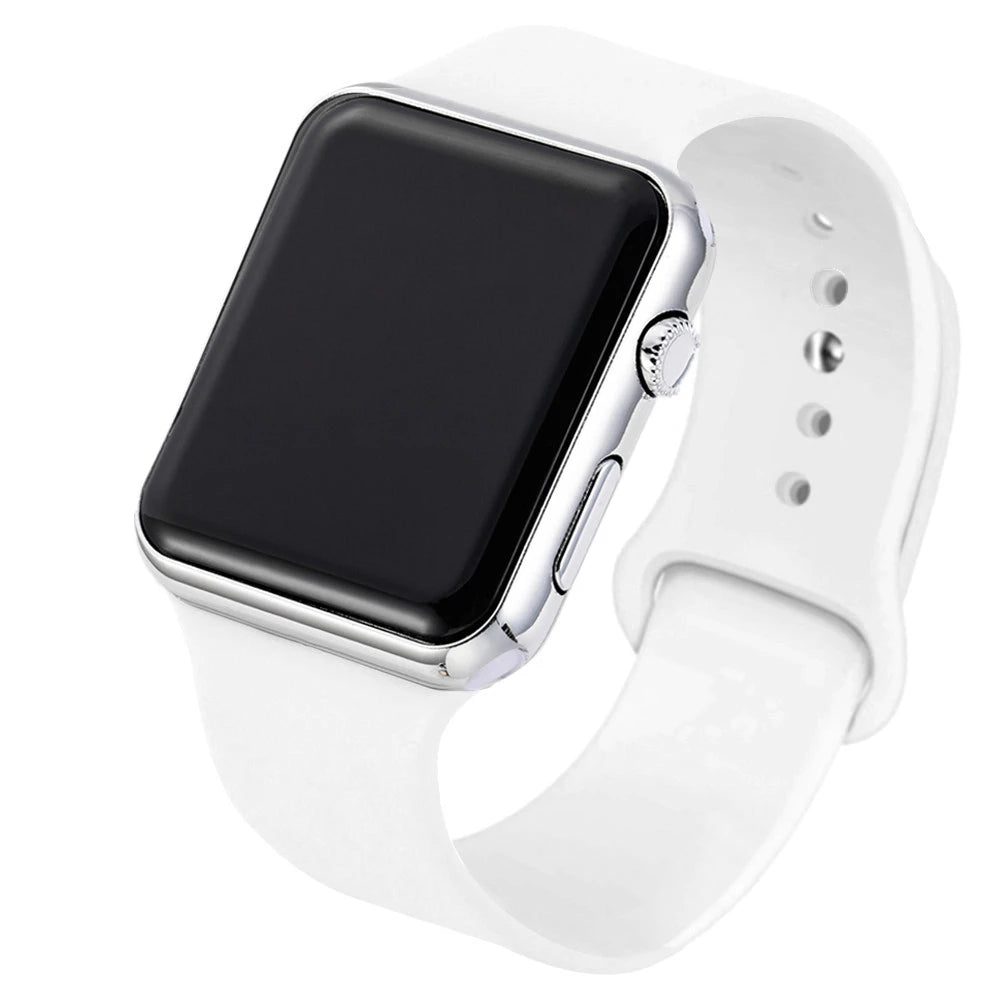Simple Digital Watches for Woman Electronic Square Sport LED Men's Wristwatch Fashion Casual Silicone Ladies Clock Reloj Mujer