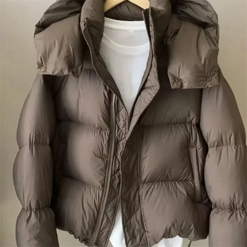 Ladies Short Down Cotton Jacket Women Winter Coat Jackets Warm Down Cotton Parkas New Fashion Hooded Loose Lady Bread Coats