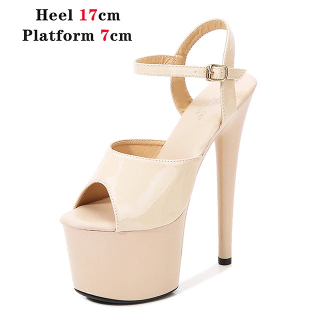 Women's Buckle-Strap Platform Stiletto Sandals