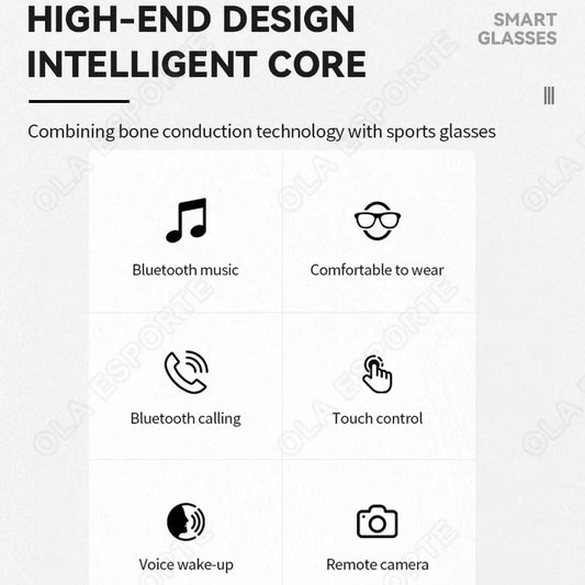 NEW Smart Glasses V5.3 Bluetooth Call High Quality Headphones Outdoor Sports Sunglasses Anti-touch UV Music Player for Men Women