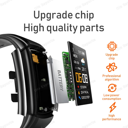 Sport Smart Watch Men Women Heart Rate Health Monitor Fitness Tracking Step Counting Smart Bracelet USB Charging Smart Band HT30