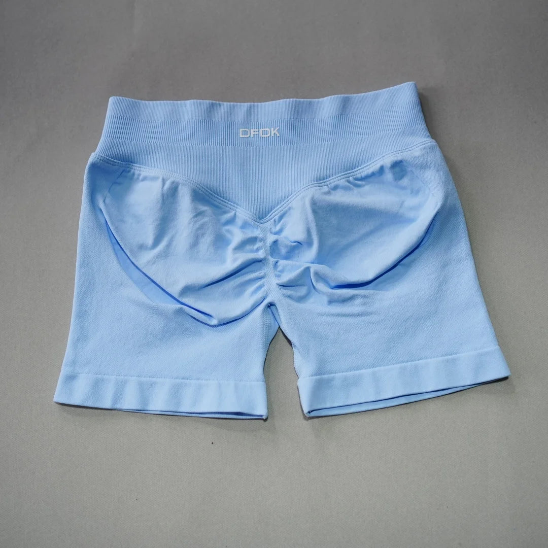 DFDK 2026 New Women Scrunch Butt Yoga Shorts High Waist Hip Lifting Push Up Squat Proof Sports Shorts Gym Workout Running Fitnes