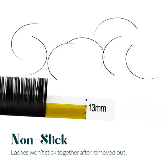 H&L SINCE 1990 20Rows Eyelash Extensions Supplies Individual Lashes Premium Silk Volume Classic Lash Soft Matte Darker Black