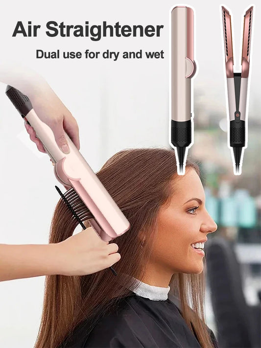 2-in-1 Hair Straightener Has Wet/Dry Hair Mode for Straighten Hair, Constant Temperature Heat-up Drying and Straighten Hair
