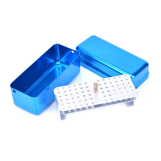 1Pc Dental Aluminium Endo Files Holder Box Aluminium 72 Hole Autoclave Sterilizer Case