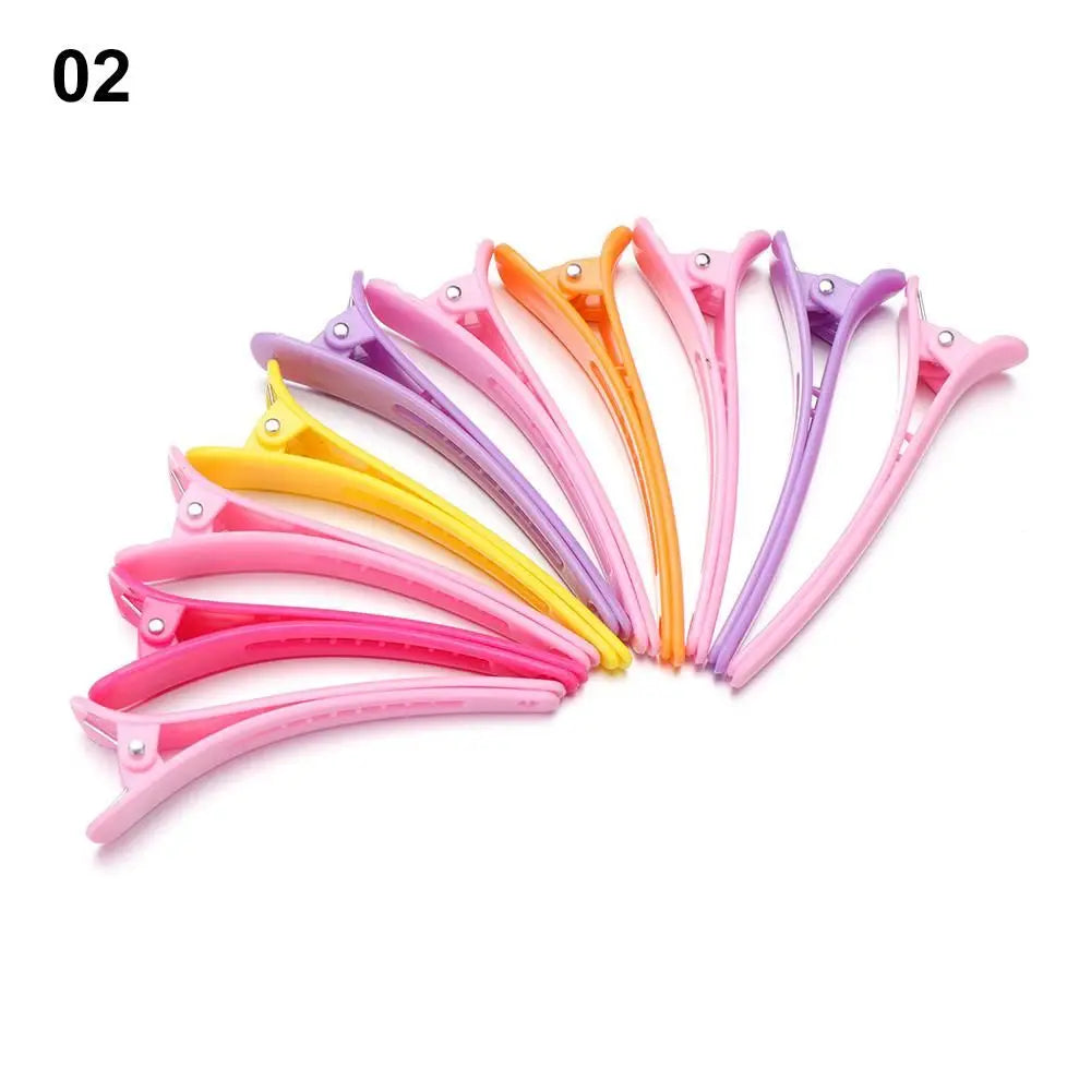 10Pcs 10Pcs Hairdressing Hairpins Salon Styling Hair Clips Basic Hair Clips Section Clamps Washing Shower Barrette