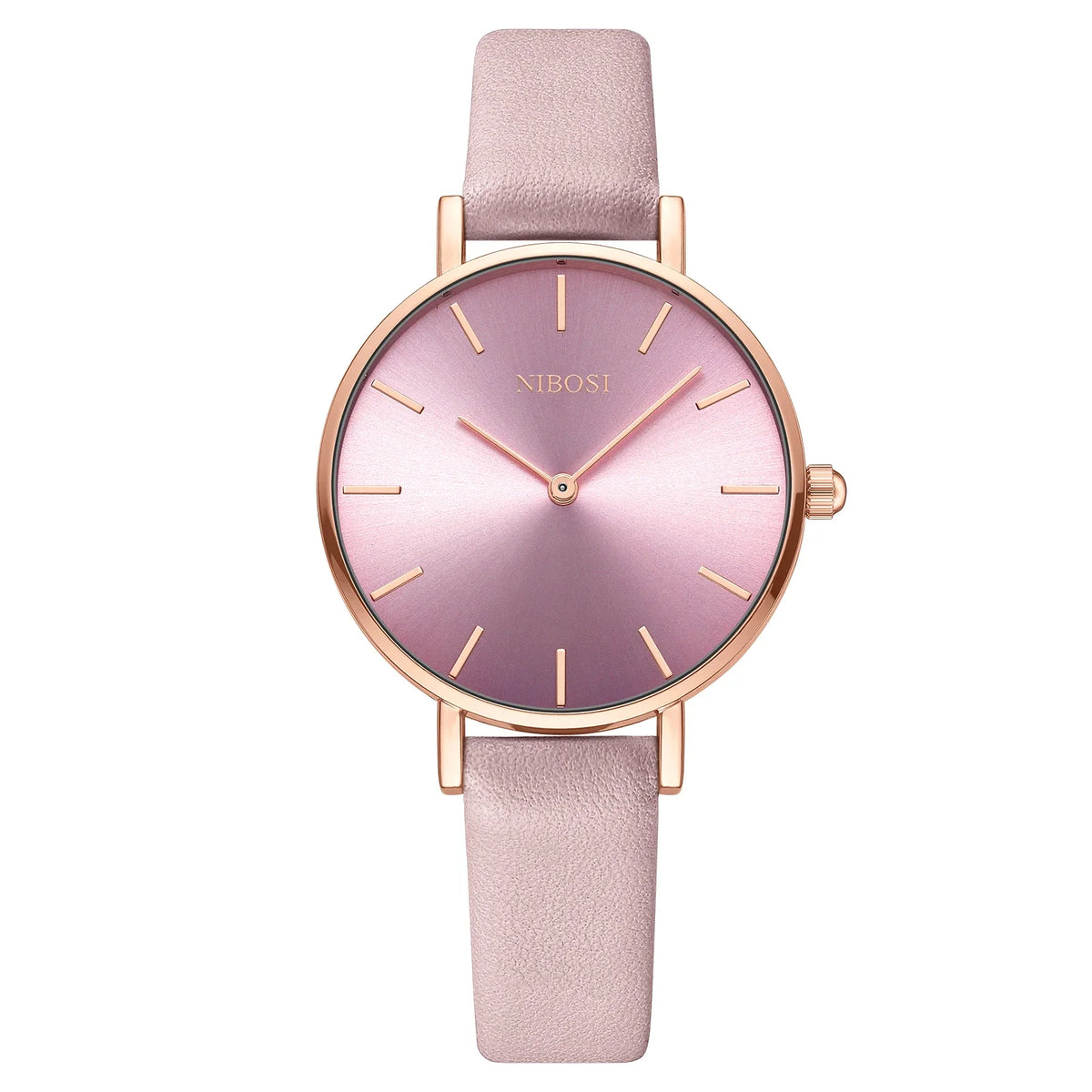NIBOSI Fashion Quartz Watch Female Luxury Lady Clock Waterproof Leather Band Creative Simple Women's Watches Montre Femme Gift