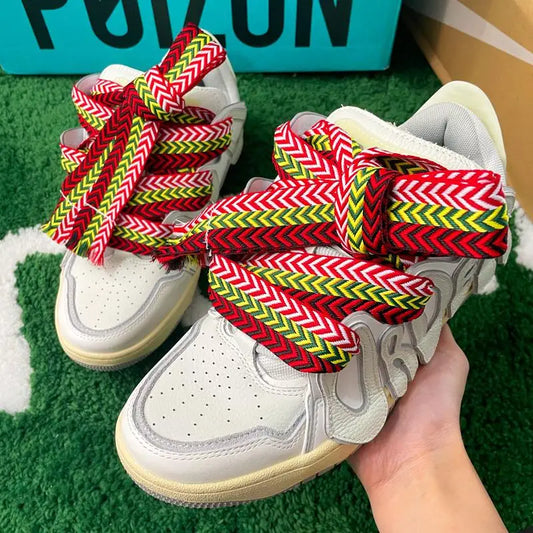 1PAIR Flat Shoelaces for Sneakers Shoe laces Luxury Brand Shoelace Width 1.5cm/2cm/3cm Length 120/140/160cm Shoe Accessories