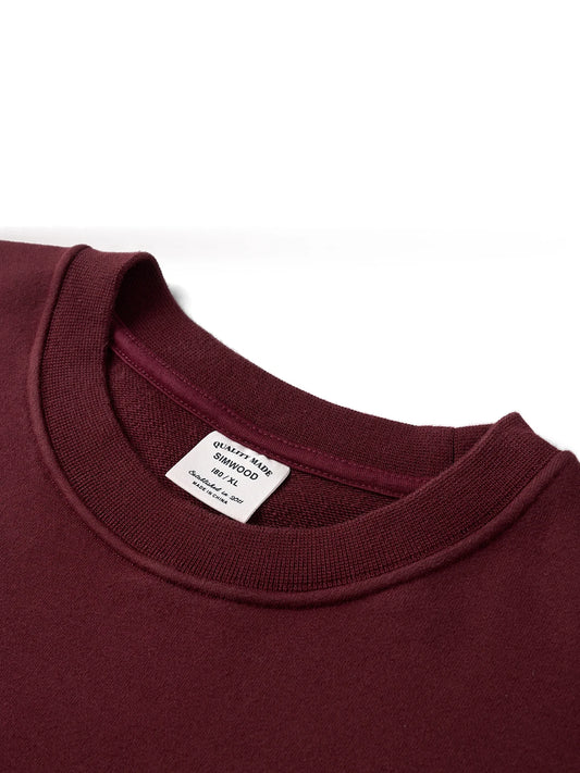 SIMWOOD 2026 Spring New【Short Length Oversize】360gsm Fabric Year of the Horse Chinese Zodiac Graphic Crewneck Sweatshirt Men