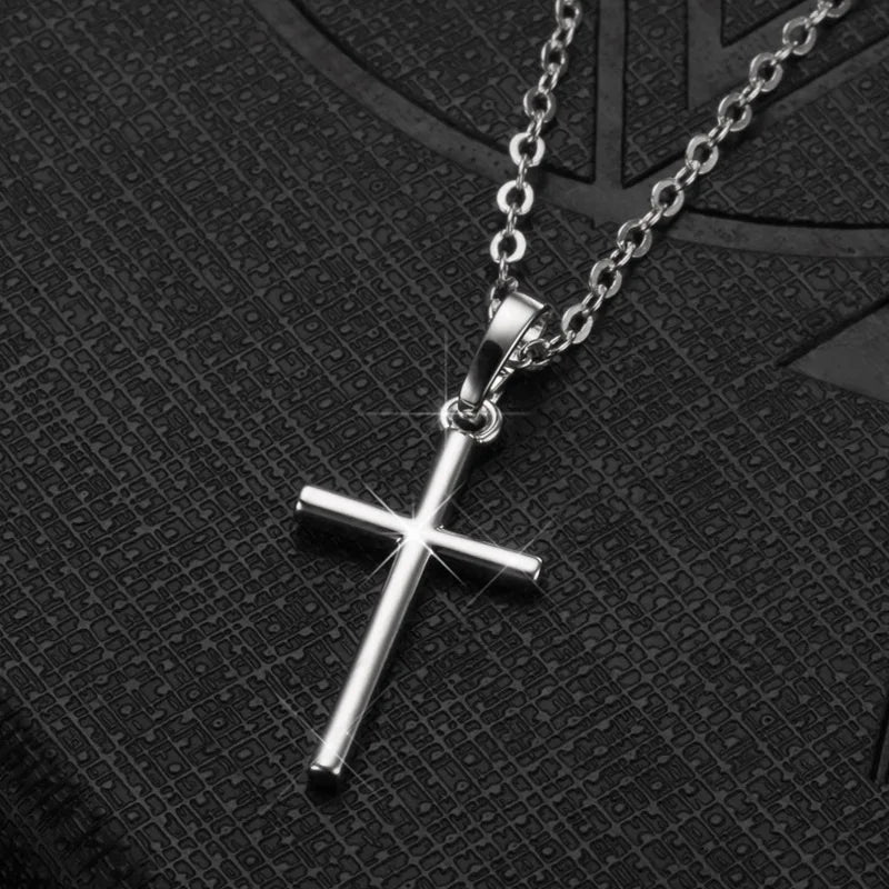 HipHop Fashion Cross Necklace For Women Crystal Zircon Men Necklace Metal Chains Choker Jesus Pendants Jewelry Gift