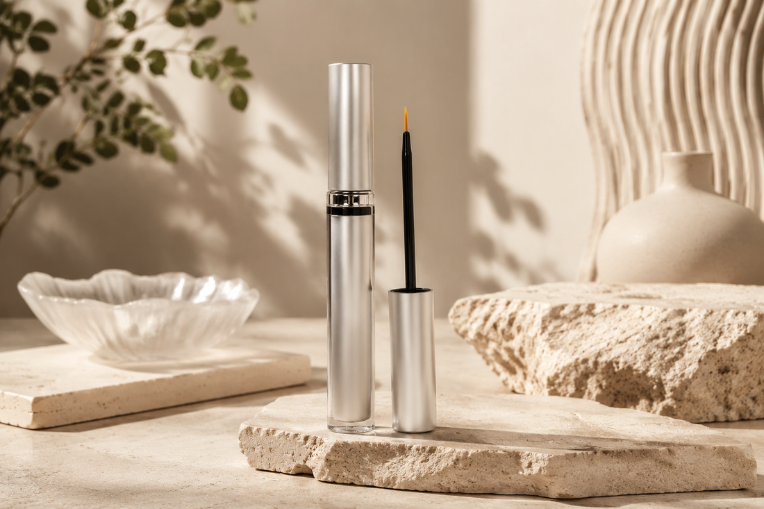 Unbranded eyelash serum with precision applicator