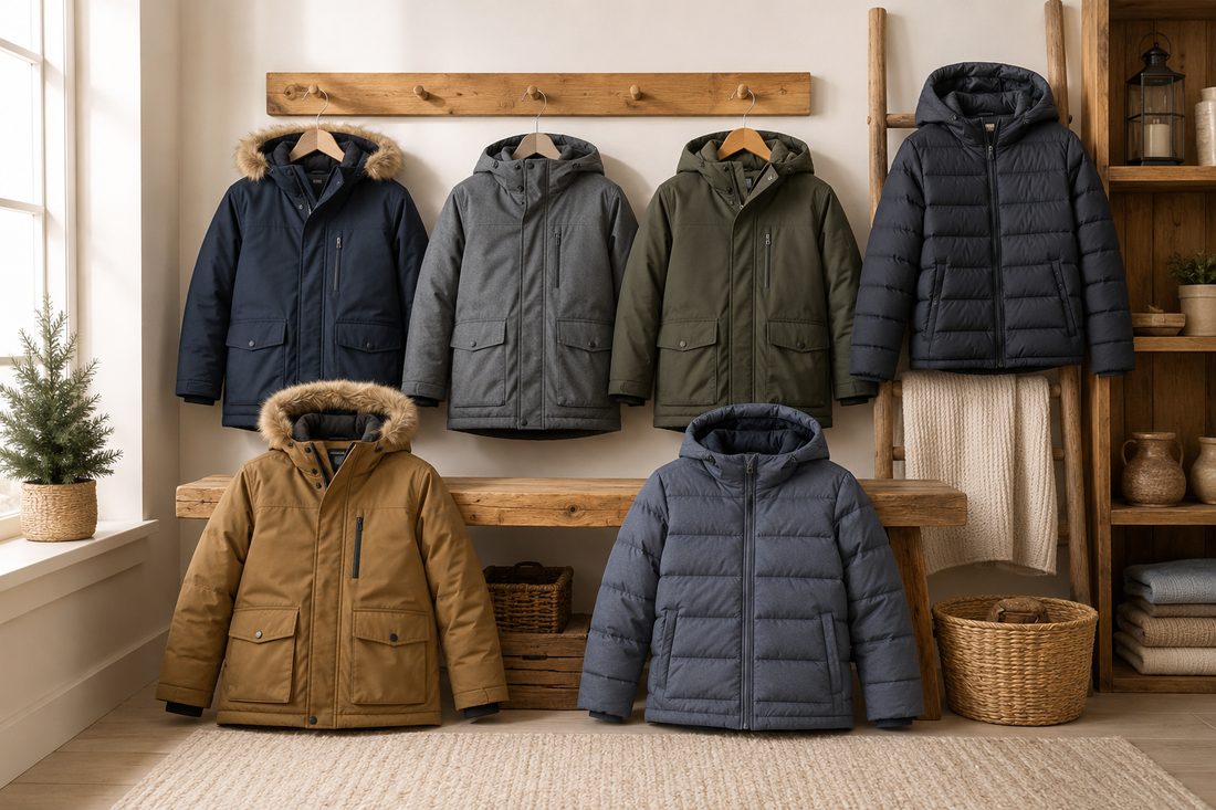 Boys winter coats in practical insulated styles