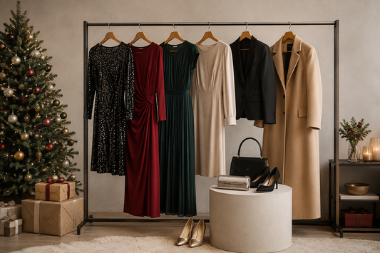 Christmas dresses and polished holiday accessories
