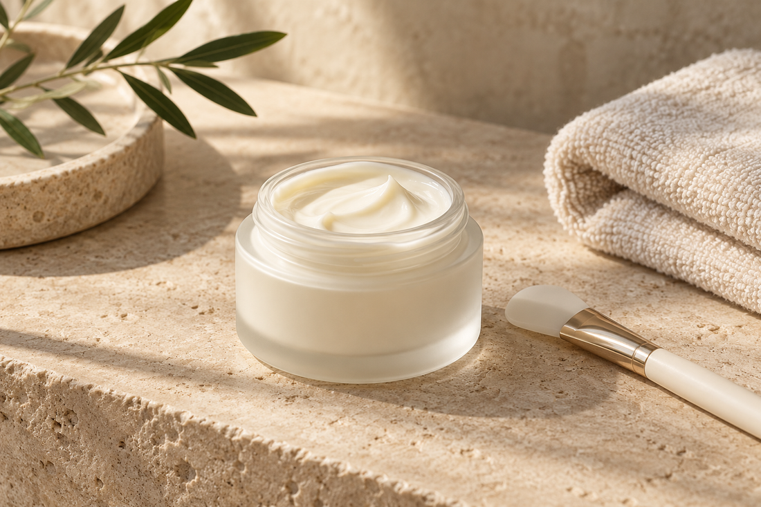 Editorial view illustrating it cosmetics confidence in a cream in a clean, realistic setting with no text or branding