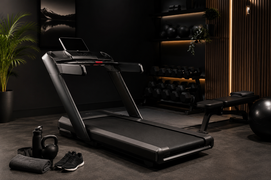Modern treadmill in a premium home gym