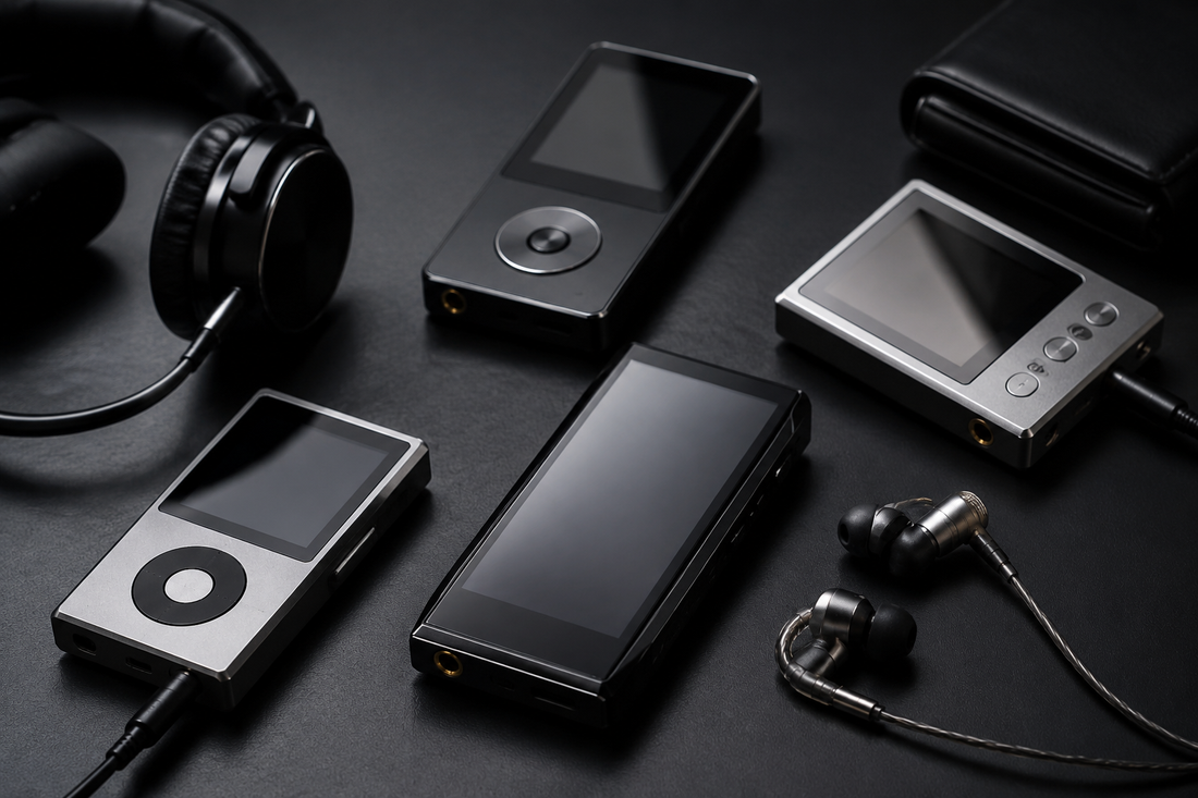 Unbranded portable MP3 players with headphones