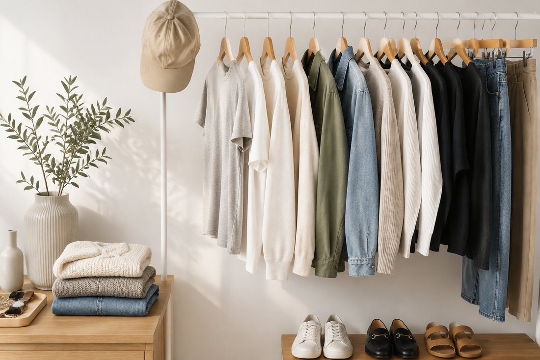 Affordable capsule wardrobe of versatile basics