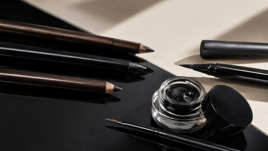 Unbranded eyeliner pencils, liquid liner and gel pot