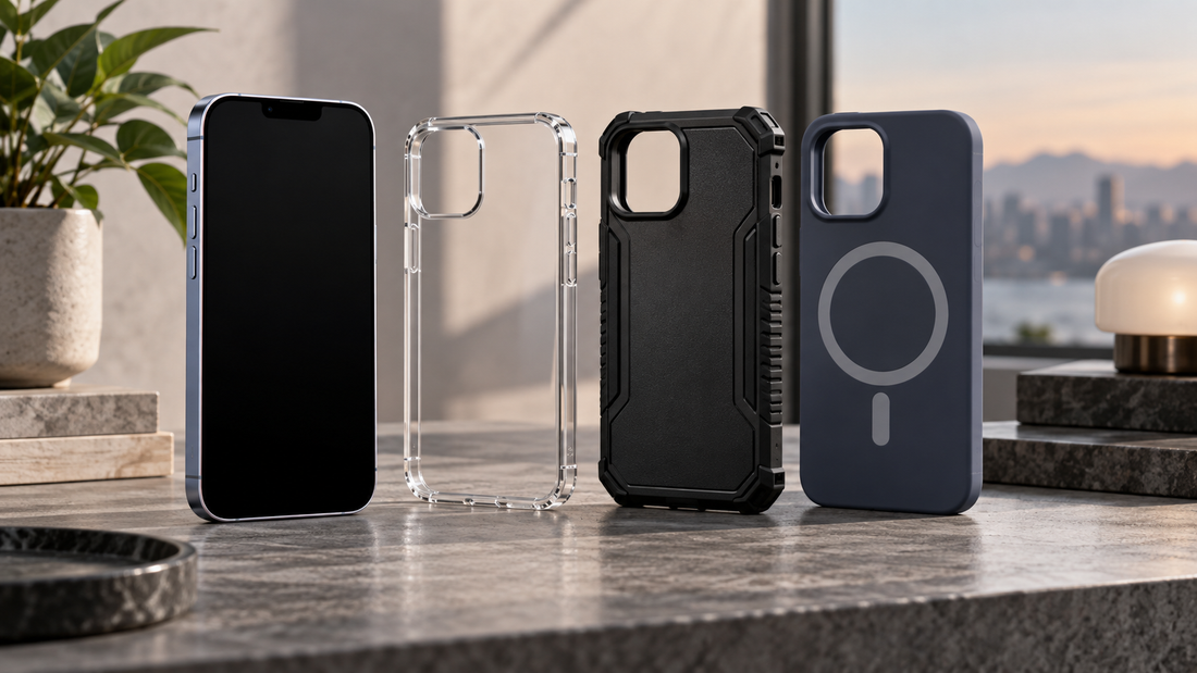 iPhone 14 phone cases in clear rugged and MagSafe-compatible styles