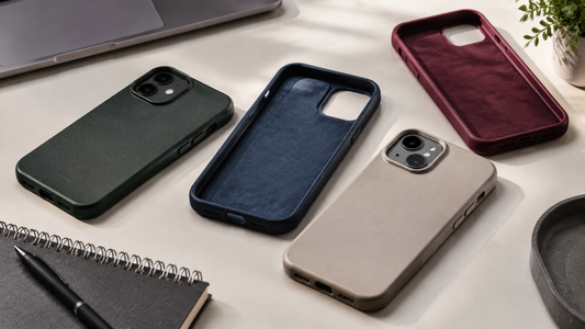 Protective cases designed for an iPhone 14-sized smartphone