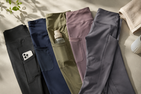 Women's athletic leggings with practical side pockets
