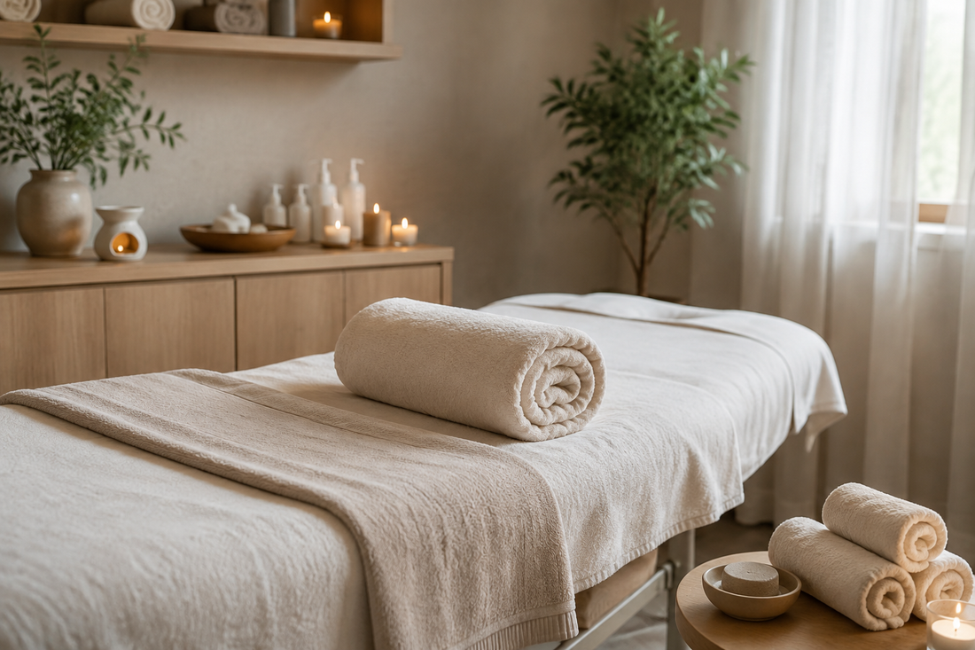 Calm professional treatment room for lymphatic drainage massage