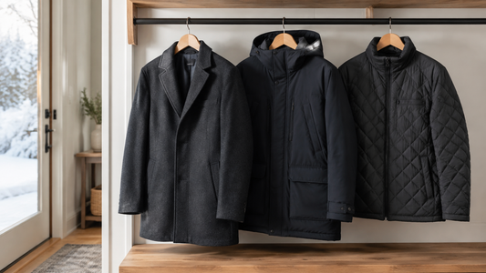 Men's winter jackets in wool, insulated and quilted styles