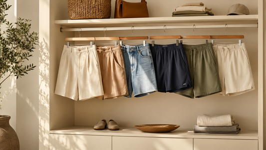 Tailored, denim, athletic and casual shorts in a minimalist wardrobe