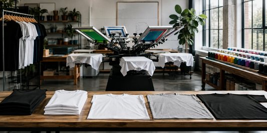 Professional T-shirt screen printing workshop