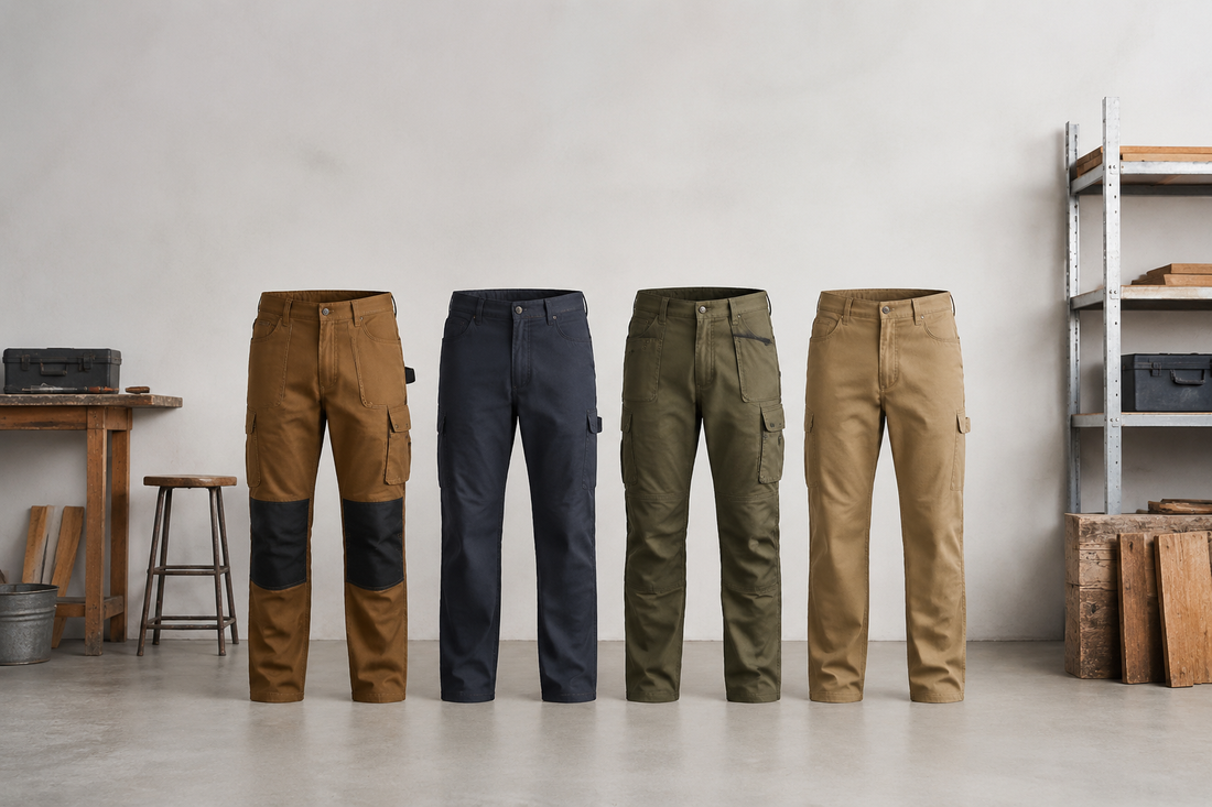 Durable work pants in practical cuts and colors