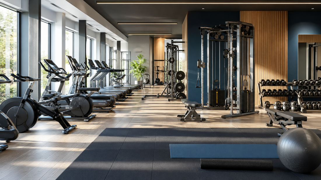 Spacious modern local gym with cardio and strength equipment
