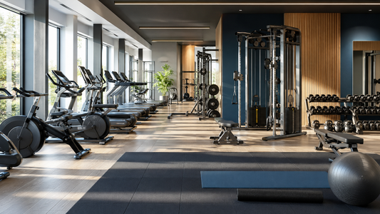 Spacious modern local gym with cardio and strength equipment
