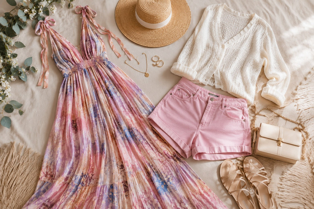 Vestidos en JCPenney, Shorts Pink & Multi Tie Maxi Dress | ELVARA