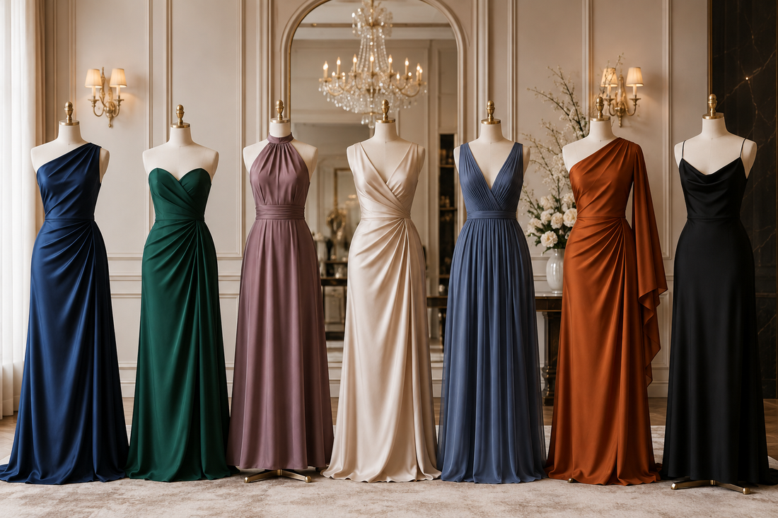Elegant long dresses in refined silhouettes