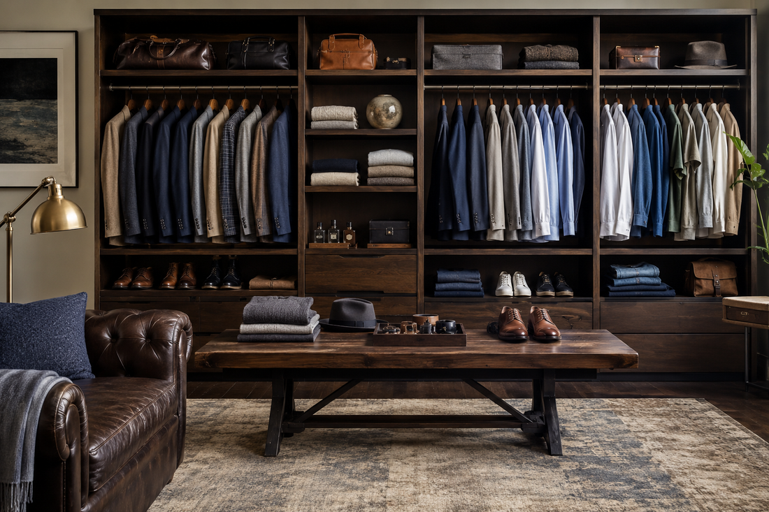 Curated men's fashion wardrobe