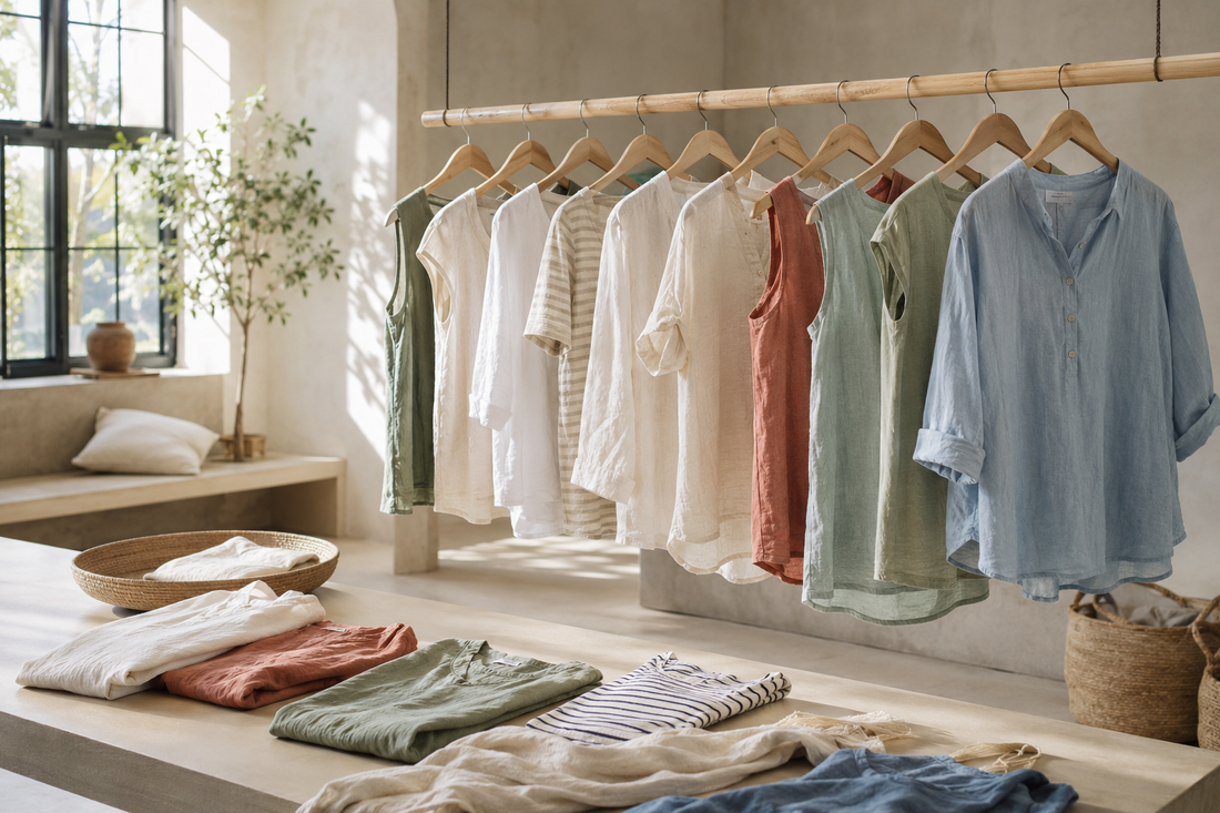 Summer tops in light breathable fabrics