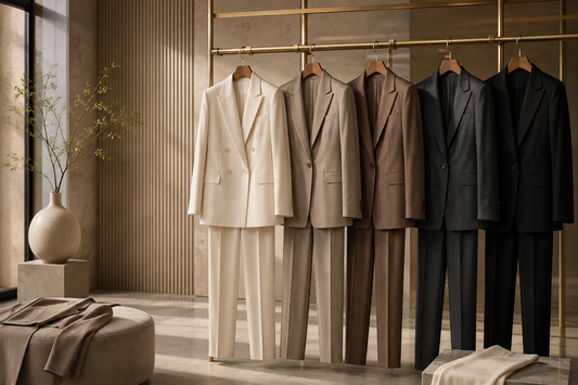 Women's suits in modern tailored silhouettes