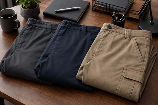 Men's work pants with office accessories
