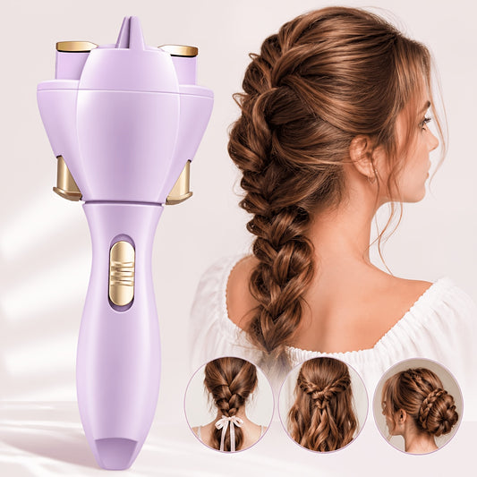 Cordless automatic hair twisting styler in pink