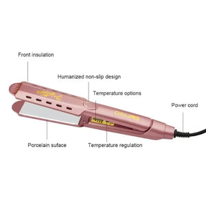 مكواة فرد الشعر الكهربائية بتقنية Wet to Dry وألواح سيراميك لتنعيم الشعر وتقليل الهيشان