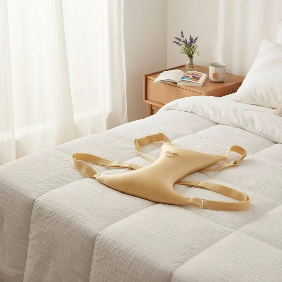 Breast Pillow Anatomically Contoured Wrinkle-Reducing Breast Pillow Skin-Friendly Sleeping Accessory for Nursing Moms Women