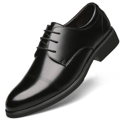 FUQIAO Formal Height Increasing Shoes Man Taller Elevator 6CM Invisible Insole For Men Heighten Increased Oxfords Business Lift