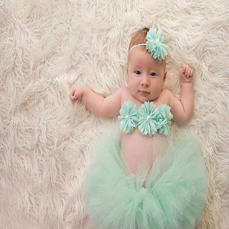 Newborn Baby Girl Tutu Skirt Mini Tulle Candy Color Infantil Menina Kids Princess Pettiskirt Children Clothing 0-2Y
