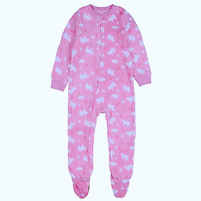 One-Piece Pajamas for Children Aged 3-10, Pajamas for Boys and Girls, Fleece One-Piece Suits, Soft and Warm